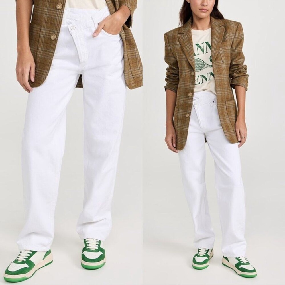 Agolde Straight Leg Jeans in White